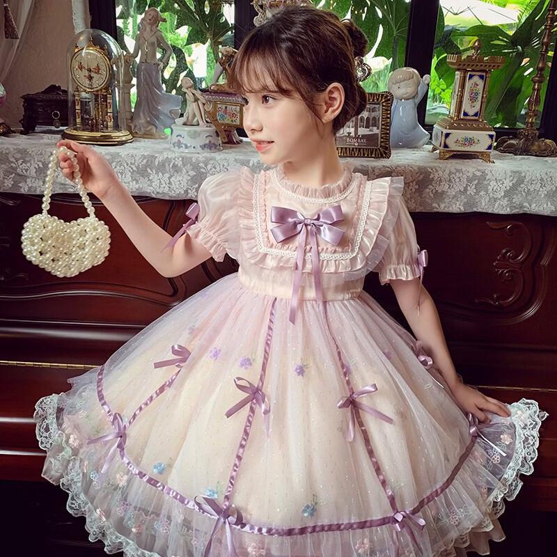 MIMIHELLO Girls' Summer Lolita Mesh Princess Dress