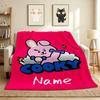 Custom Name Kawaii Friends Flannel Blanket Throw Blanket Soft Warm Sofa Bed home Decor Unique Gift