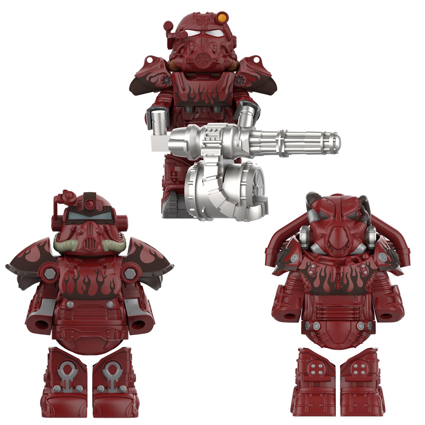 

2025 W New Kids Toys T-51 Mecha Building Blocks Power Armor Soldiers Mini Action Figures Toys For Kids Birthdays Gifts