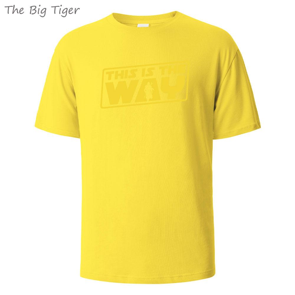 This Is The Way Printing Premium Cotton Mens Tee Comfortable Fit Crew Neck Breathable Fabric Casual Mens Tshirt