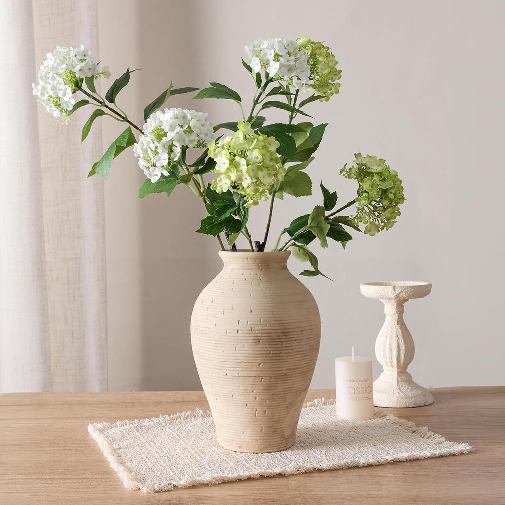 Keramisk Blomster vas Heminredning, 9 tum Gårdsstil Bordsvas Retro Vintage Vardagsrum Kök Sovrum Dekoration Keramik Dekorativa Vasar HP-FG001