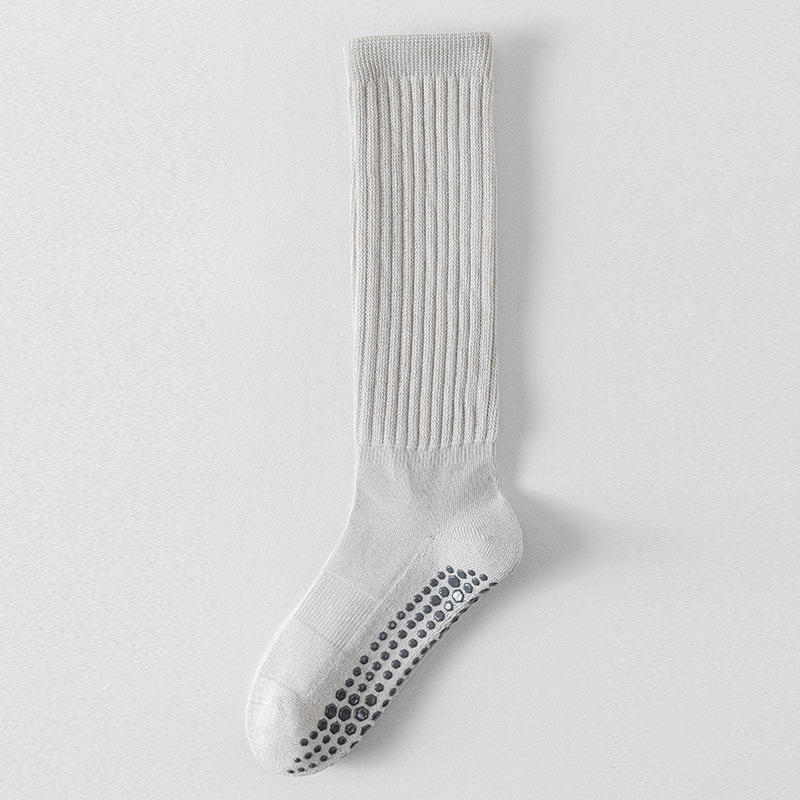 1 Pair Of Yoga Socks, Medium Length Pure Cotton Anti Slip Silicone Indoor Fitness Pilates, Women'S Sports Socks Wholesal HOT