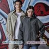 Otafuku Gloves Zip-Up Hoodie [Wide Silhouette, Water-Repellent, with Smartphone Pocket] FB-231 Black, Size M