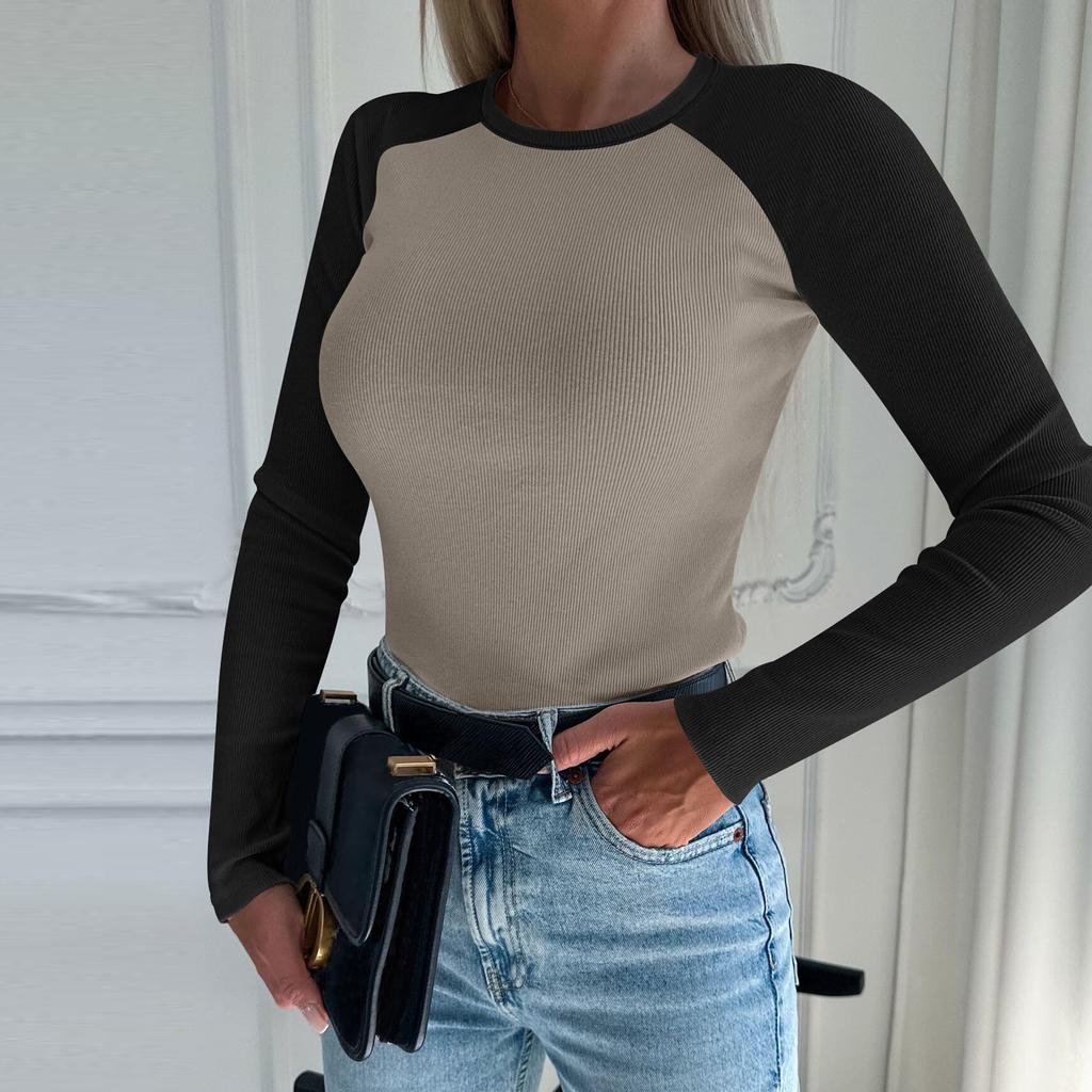 Women Long Sleeve Shirts Slim Fitted Tops Casual Basic Tight Tee T-Shirts Fall