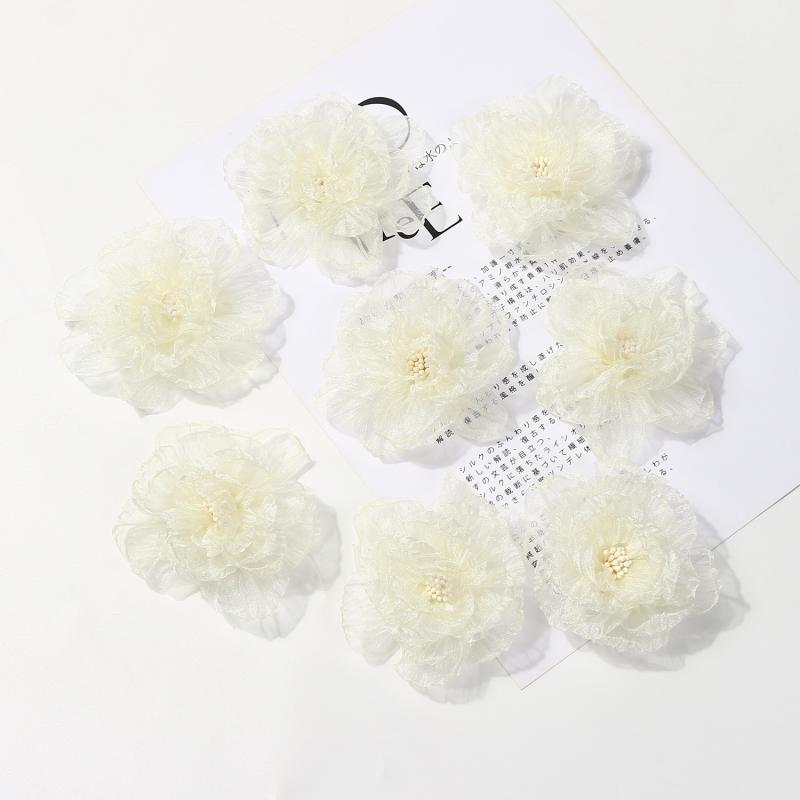 Plissierte Seide Lockige Blumen für DIY Kränze & Hochzeitsdekorationen
