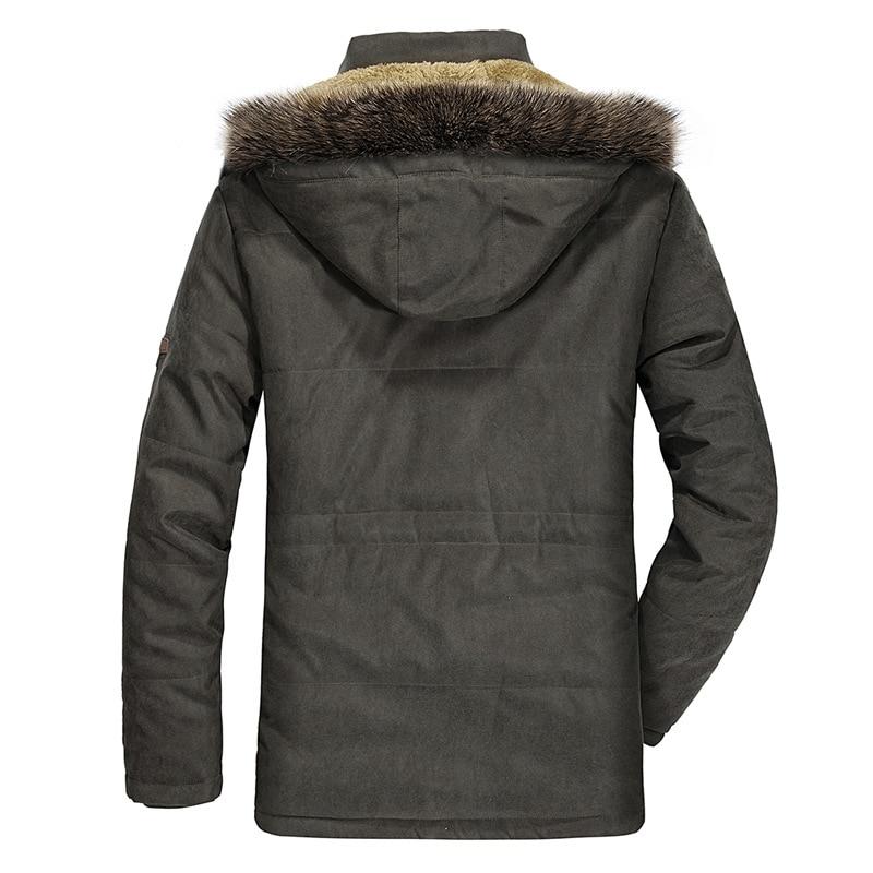 Veste d'hiver décontractée pour hommes, veste polaire chaude et épaisse, col en fourrure, parka coupe-vent, manteau multi-poches