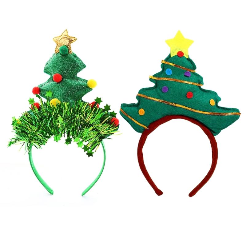 Adjustable Fabric Christmas Tree Hair Accessory Party Headbands For Adults Children Seasonal Celebrations And Photos