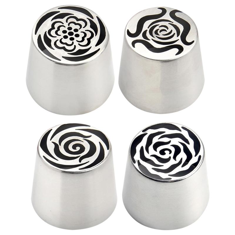 Набор кондитерских насадок из нержавеющей стали, экстра-большой набор для украшения тортов, для масляных роз, 3D-цветочных узоров, инструменты