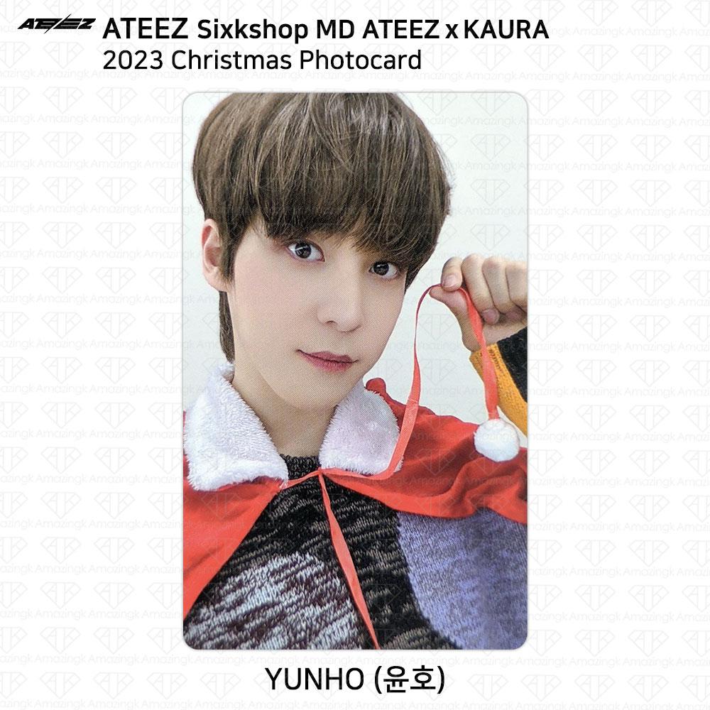 

ATEEZ x KAURA 2023 Рождественский POCA Набор Фотокарточка Sixkshop Официальный MD KPOP Yunho