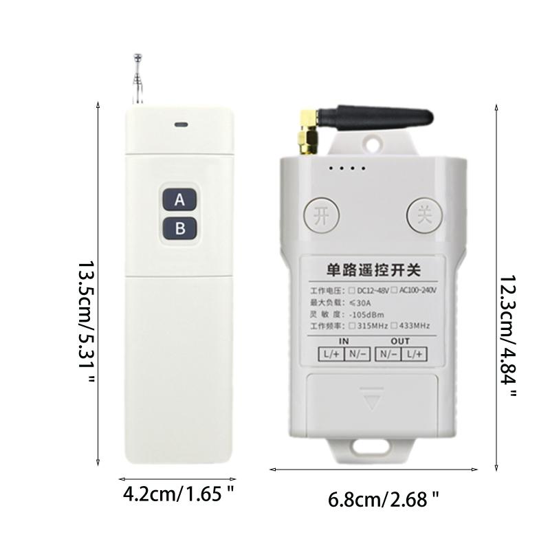 Remote Control 3000M Long Distance Relay Wireless RF Switch Receiver for High Power Water Pump Motor Lighting Electrical