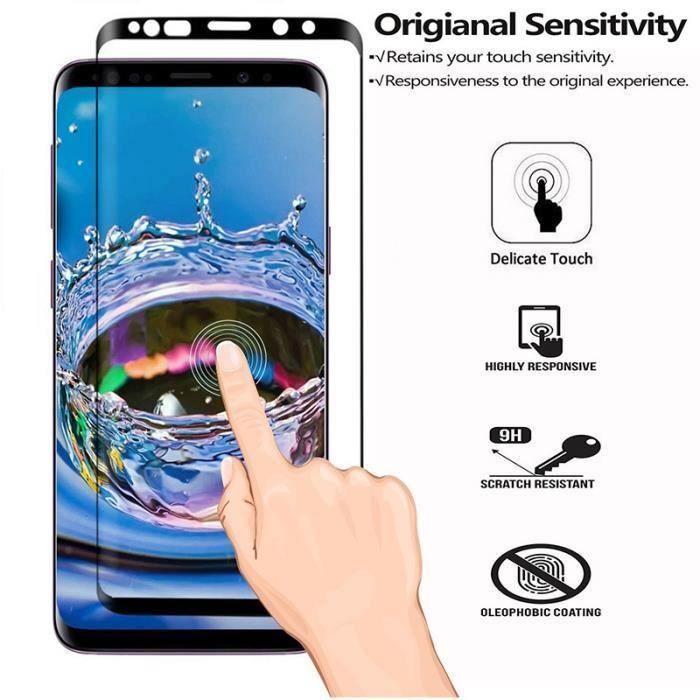 Verre Trempé - Samsung - Galaxy S9 - 5D - Protection Écran - Haute Sensibilité Tactile