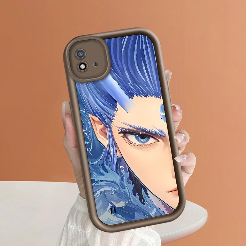 Soft Silicone Square Ladder Printing Pattern Phone Casing Full Cover Camera Shockproof Protection Rubber Case for OPPO Realme