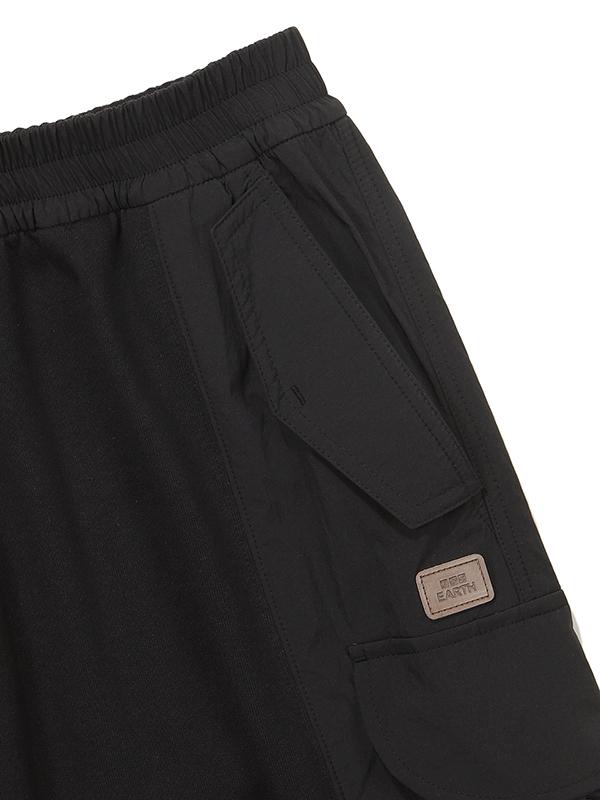 BBC EARTH W Woven Patch Buckle Cargo Skirt_Black