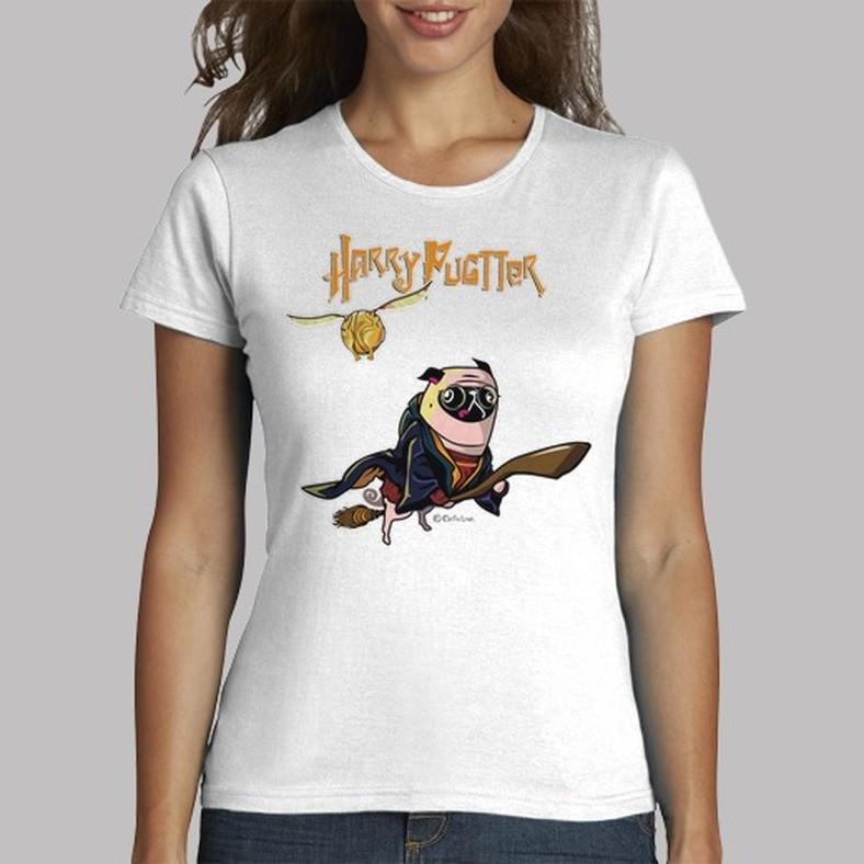 

Женская футболка Harry Pugtter Печатные топы