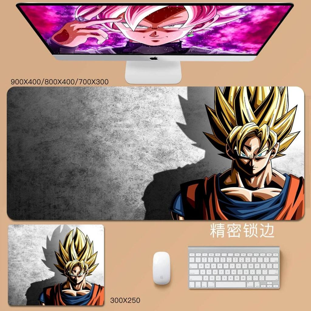 Laptop-Mauspad Dragon Ball Animation Son Goku Leder-Mauspad Cartoon Vegeta Bulma Broly Großes Tastaturpad Schüler Lernen Schreiben Schreibtischunterlage