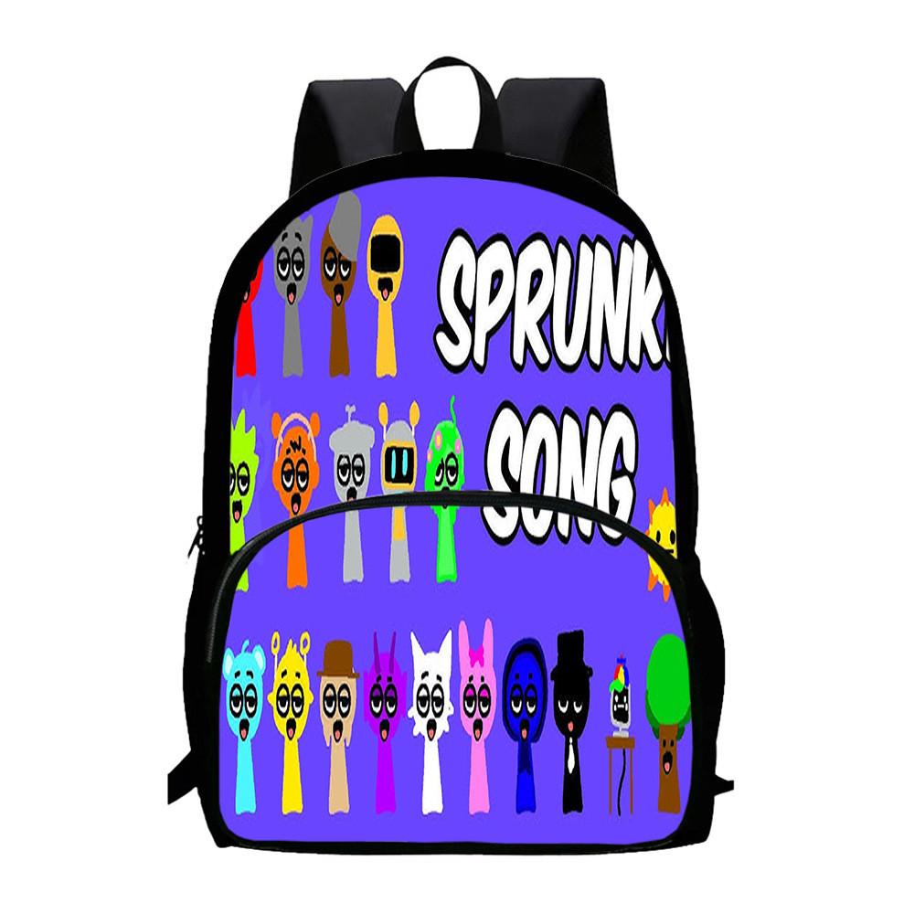 Backpack Sprunki 3d Game Design Large Capacity Oxford Kids School Gifts Bag