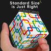 3x3x3 Magic Stress Relief Cube 3D Speed Puzzle UV Printed Chain Square Smooth Stress Relief Game Toy for Kids Adults Gift