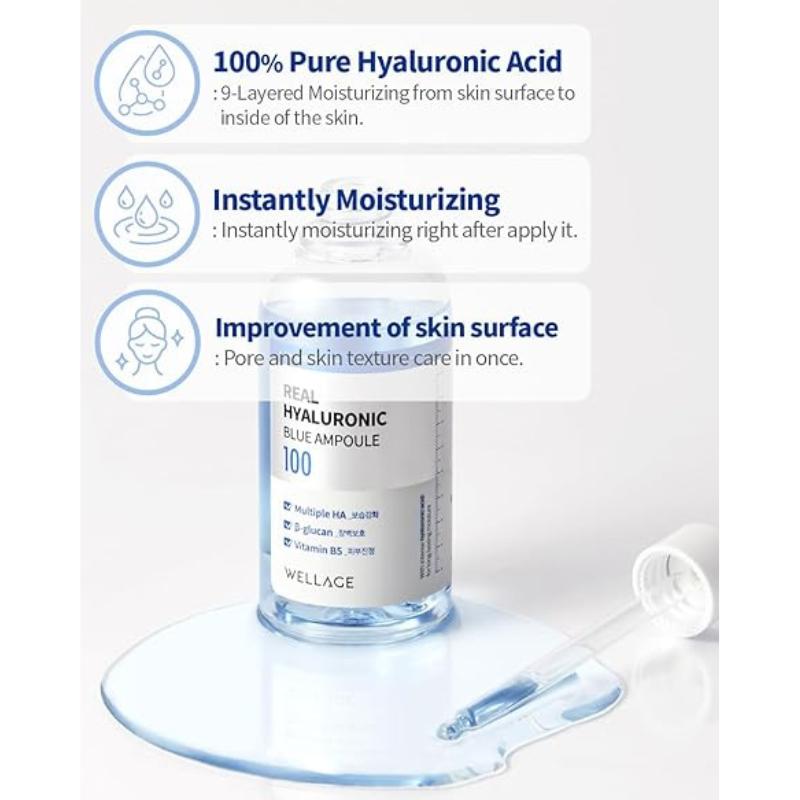 [WELLAGE] Real Hyaluronic Blue Ampoule 100ml / 3.38 fl oz