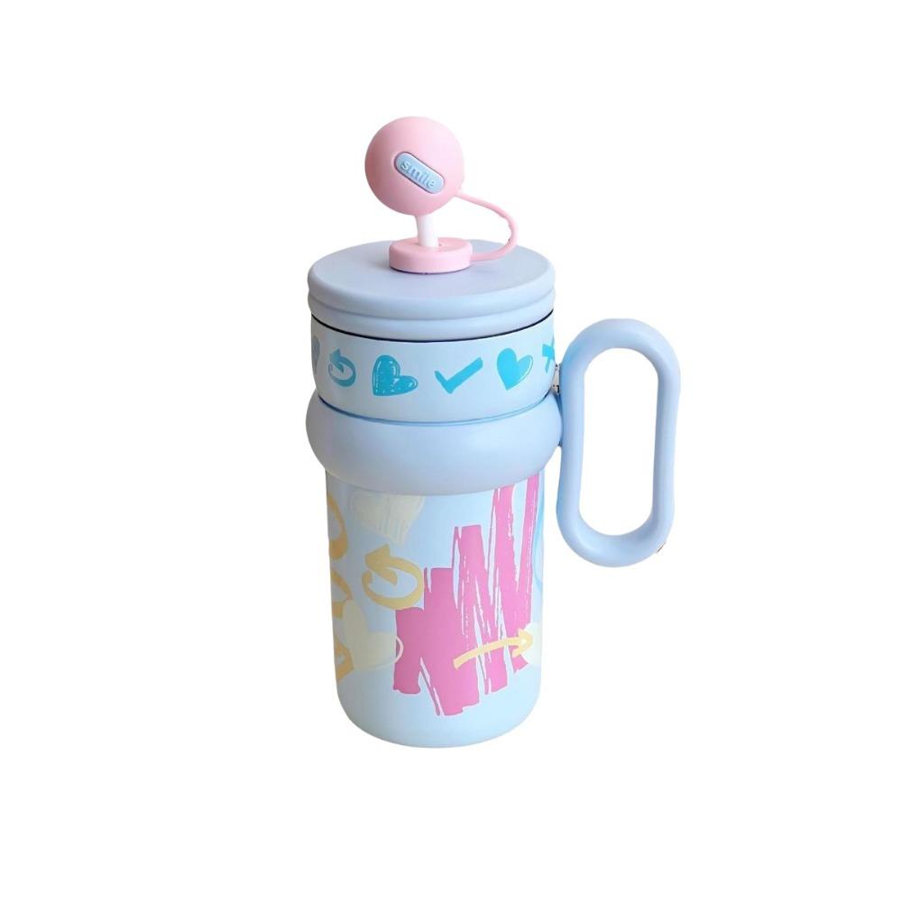 

540ML Thermal Water Bottle Stainless Steel Cartoon Water Bottle Stylish Thermos Bottle Daily Use