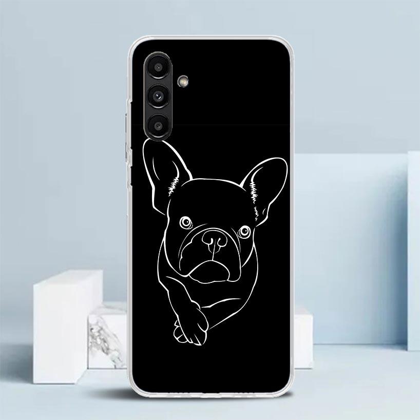 French Bulldog Black White Phone Case For Samsung Galaxy A17 A37 A57 A16 A15 A14 A13 A56 A55 A54 A53 A36 A35 A34 A33 A26 A25 A24