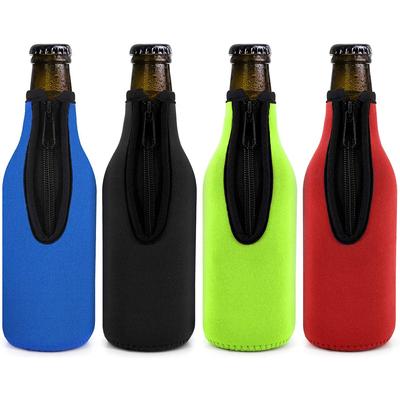 Obal na láhev piva se zipem Skládací neoprenový obal Chladiče na pivo pro vnitřní i venkovní aktivity