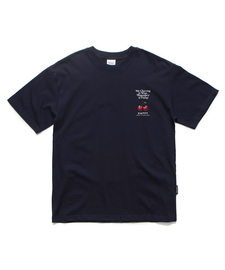 ABNORMALTHING Cherries Oversized T-Shirt Black