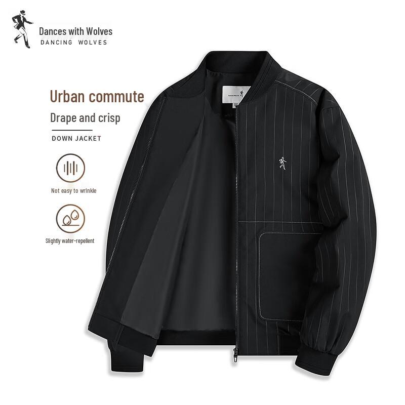 

Мужская бейсбольная куртка приталенного кроя в полоску «Танцы с волками» 185