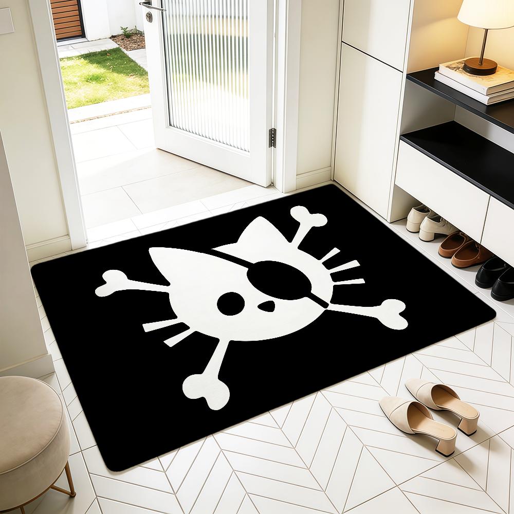 Pirate Cat Skull funny cool meme Home Bedside Rug Kitchen Bath Floor Mat Hallway Balcony Carpet Entrance Doormat hogar Decor