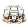 Pop up Bubble Tent, 3.36 x 3.45 m Waterproof & UV-Resistant, Clear Camping Tent Shelter, Outdoor Garden Dome Igloo Tents with Windows, 540° Panoramic