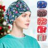 2025 Winter Christmas Doctors Nurses Caps Medical Scrub Hat Adjustable Pet Vet Clinic Nursing Working Cap