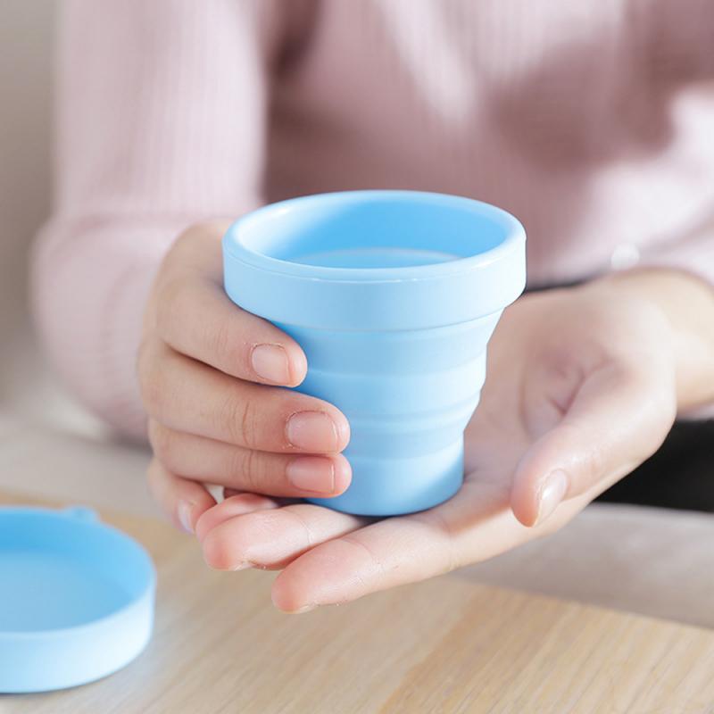 170ML Stainless Steel Silicone Retractable Folding Cups Telescopic Collapsible Coffee Cups Outdoor Activity Sport Water Cup Travel Cup