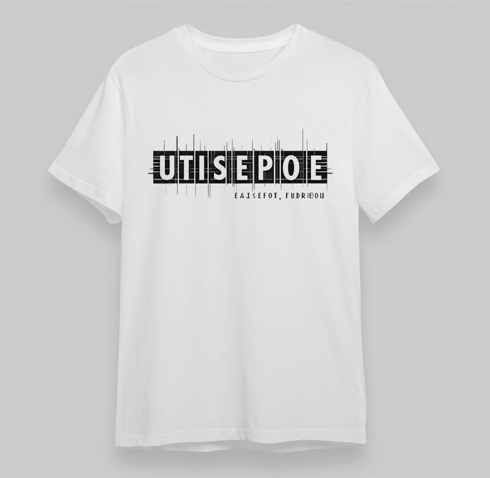 

Men s Oversize T-Shirt With Abstract Scan Line Graphic Unisex 100% Cotton Tops 4XL