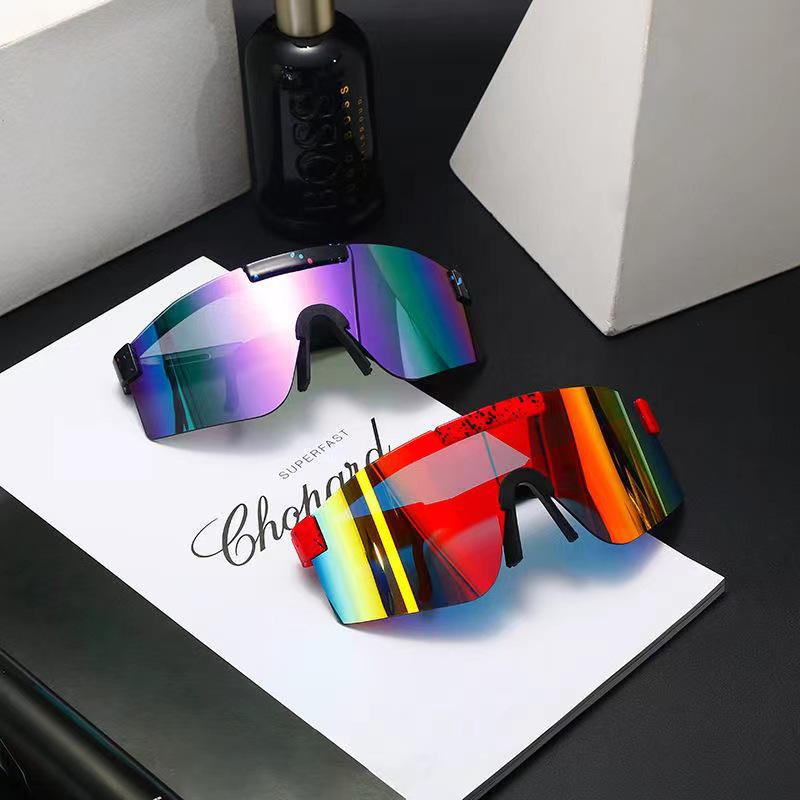 Grenzüberschreitende polarisierte Fahrradbrille mit großem Rahmen und farbigen Gläsern für Sport