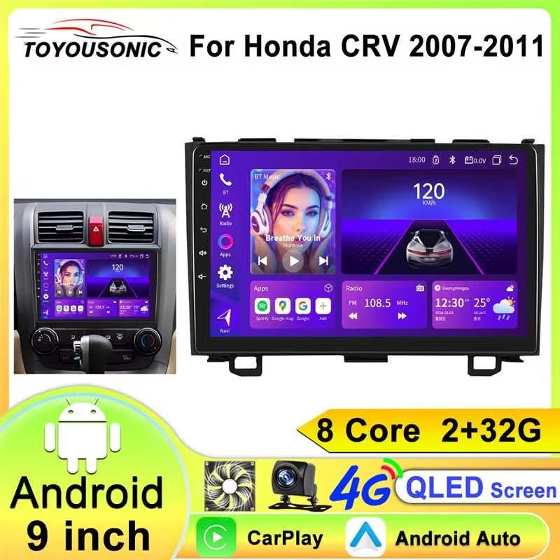 

Для Honda CRV CR-V 2006 - 2012 Android Car Radio Multimedia Player Navigation GPS Carplay Screen Auto Stereo Intelligent System 8-core 2GB+32GB