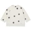 BlueTail LighT Beige STar PaTTern 3 4 Sleeve T shirT aaa7Ts05lb