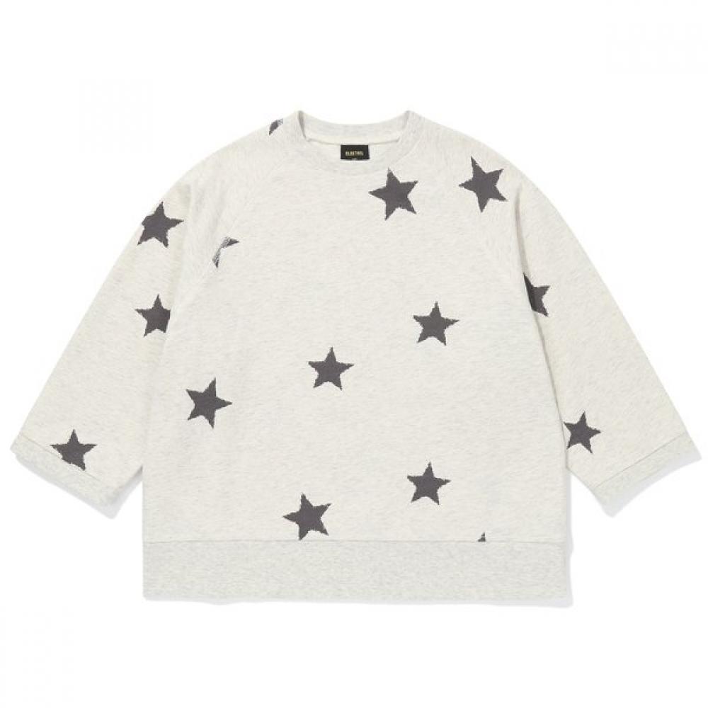 BlueTail LighT Beige STar PaTTern 3 4 Sleeve T shirT aaa7Ts05lb