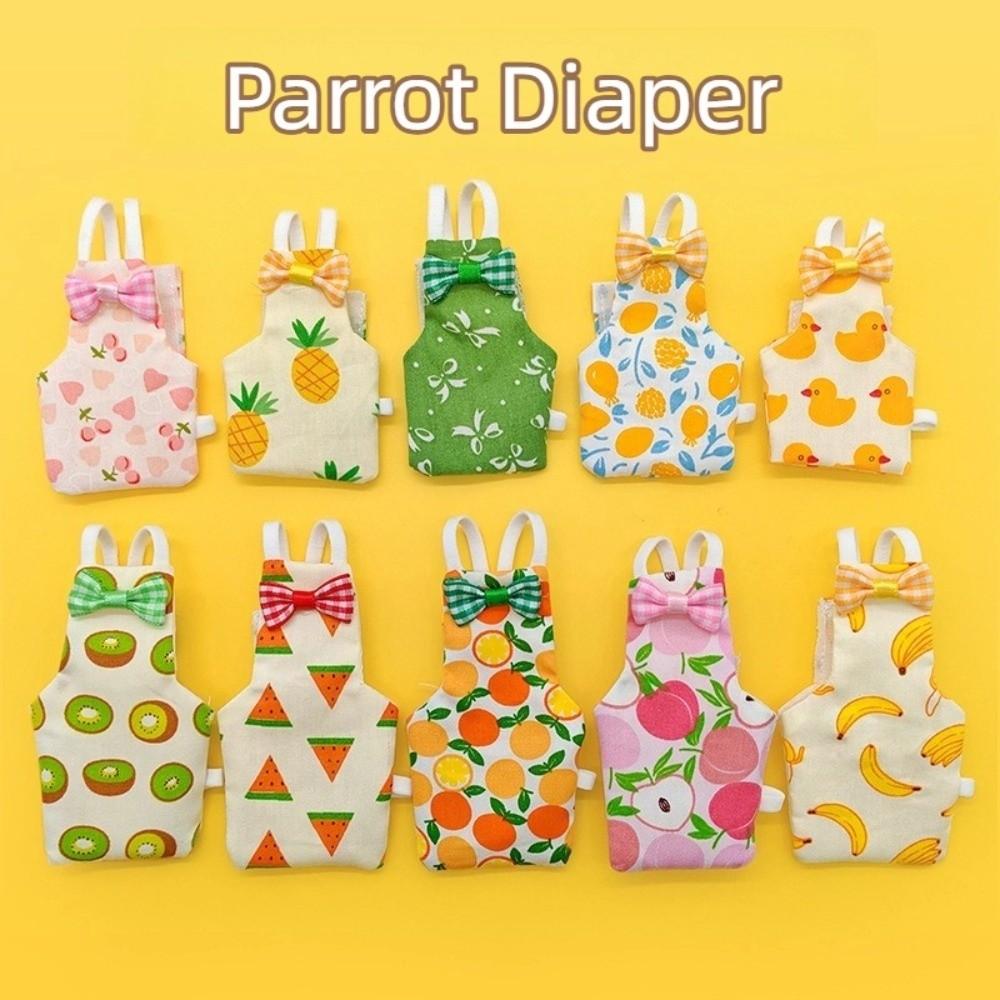 Breathable Parrot Diaper Colorful Fruit Pet Bird Apron New Parrot Flight Suit  Indoor Use