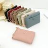 Pure Color Litchi Pattern Wallet Zipper Change Bag Card Pocket Mini Coin Purse  Man