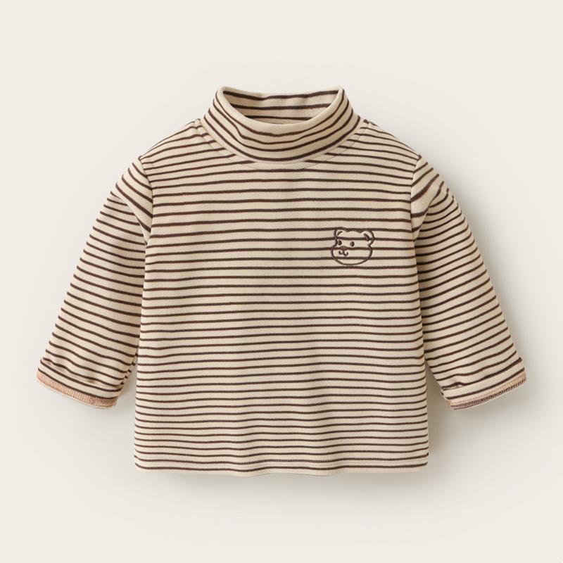 New Spring Autumn Baby Clothes Children Boys Bear Striped Long Sleeved T-Shirt Toddler Girls Clothing Infant Costume Kids Sportswear