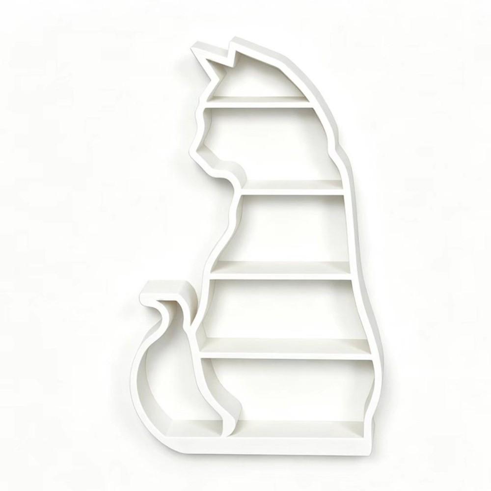 Scene Decoration Cat Mini Display Shelf Cat Shaped Dollhouses Layered Figurine Dollhouses