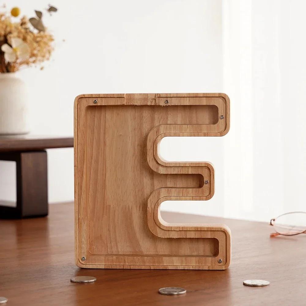 

Wooden 26-letter English Letter Piggy Bank in Stock Children s Small Toy Storage Box Transparent Acrylic Piggy Bank Home Decor