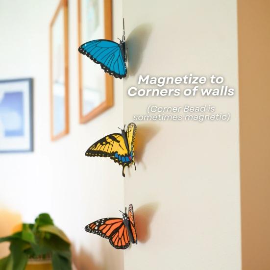 1/3/6Pcs 3D Butterfly Refrigerator Magnet DIY Home Office Kitchen Locker Fridge Realistic