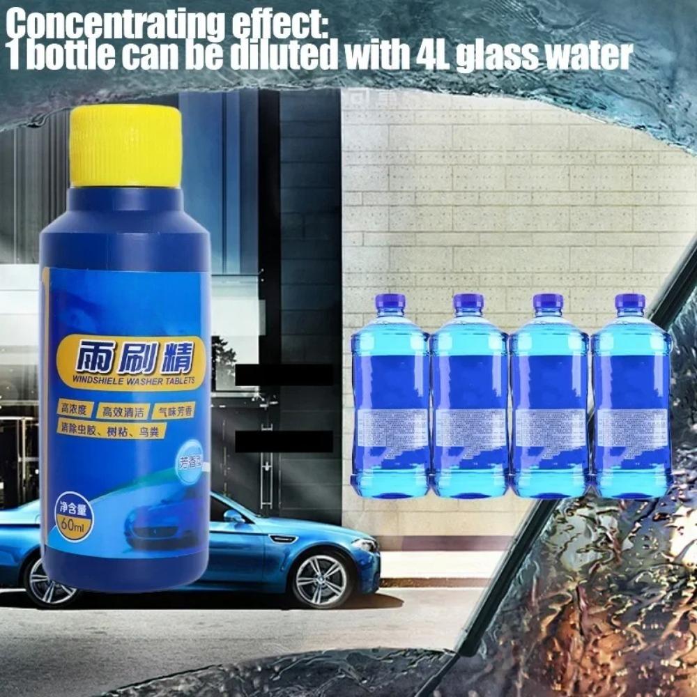 60ml Lichid Concentrat pentru Parbriz – Formula Parfumată, Puternică pentru Geam Auto Cristal-Curat, Fără Dungi