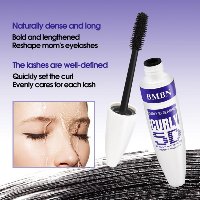 Wasserdichte Mascara - Volumen & Länge-Verlängernd, Schwarzer Wimpernverstärker, Geeignet für Jede Wimper, Klar, Lang, Geschwungen, Ohne Klümpchen, Schweißresistent & Einfach zu Verwenden