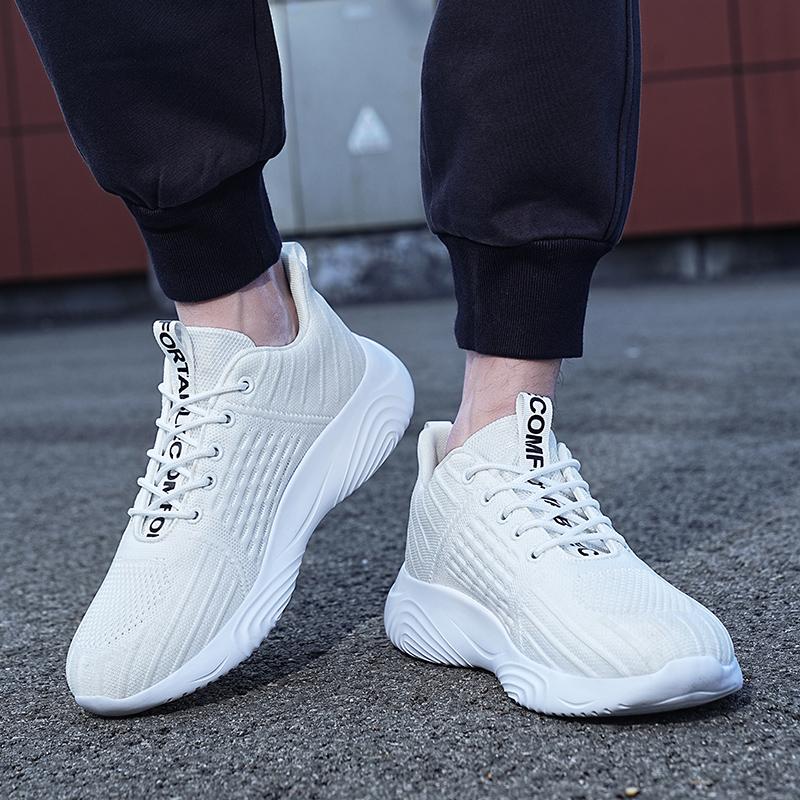 Men's Casual Shoes High Quality Thick Sole Lightweight Breathable Mesh Casual Sports Shoes Outdoor Running Vulcanized Shoes