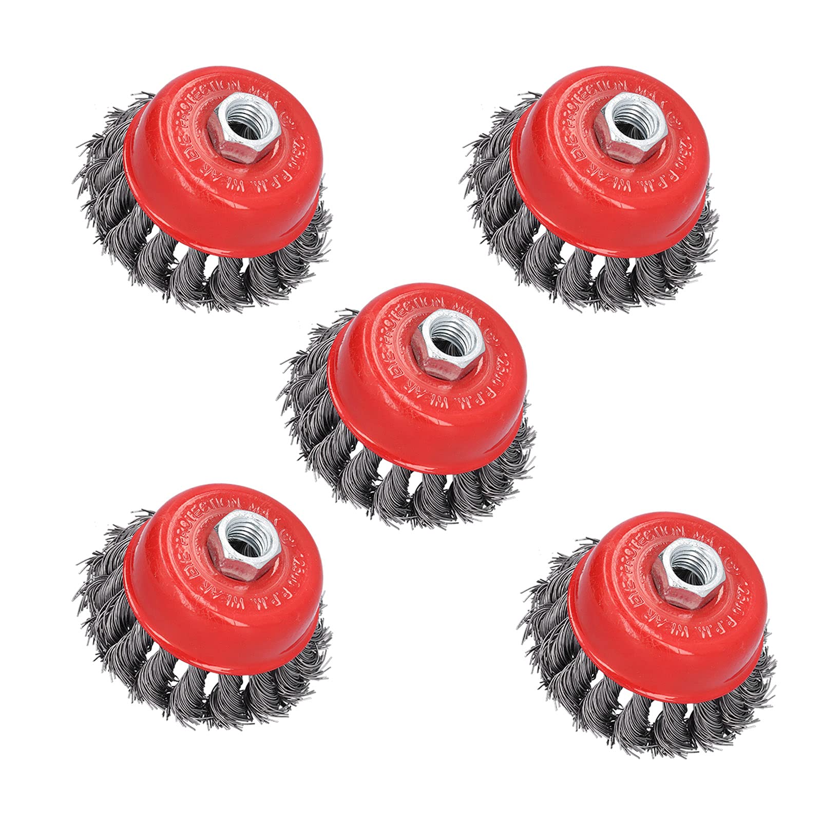

Cup Wire Powerful for Pack of Strong Arm Cup Steel Wire Approximately 3 inches in M14 Thread Brush Brush, Polishing, Grinders, Red, 5, Brush, Brush,