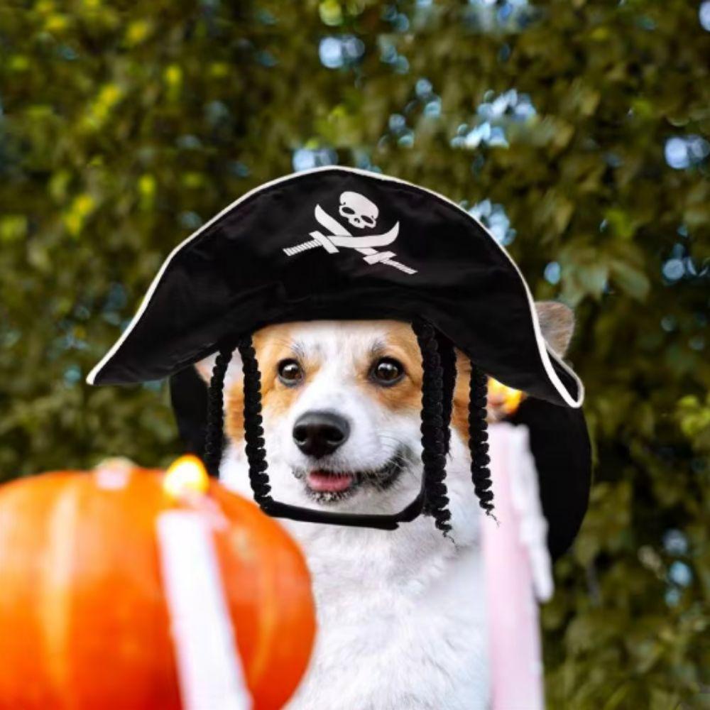 Breathable Pet Pirate Hat Soft Cat Spider Hat Dog Cosplays Hat  Cosplay Party
