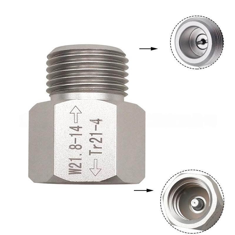 

1 Set TR21-4 To W21.8-14 Convert Adapter CO2 Cylinder Soda Water Accessories For Aquarium Fish Homebrew Beer Corny Keg Co2 Parts Onesize