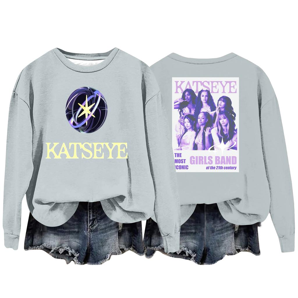 Damenmode Lässiges Langarm Locker Bedrucktes Sweatshirt