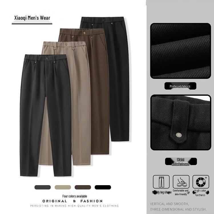 

Men s Autumn Silky Straight-Leg Elastic Casual Pants - Wrinkle-Resistant and Slimming XXXL кавовий